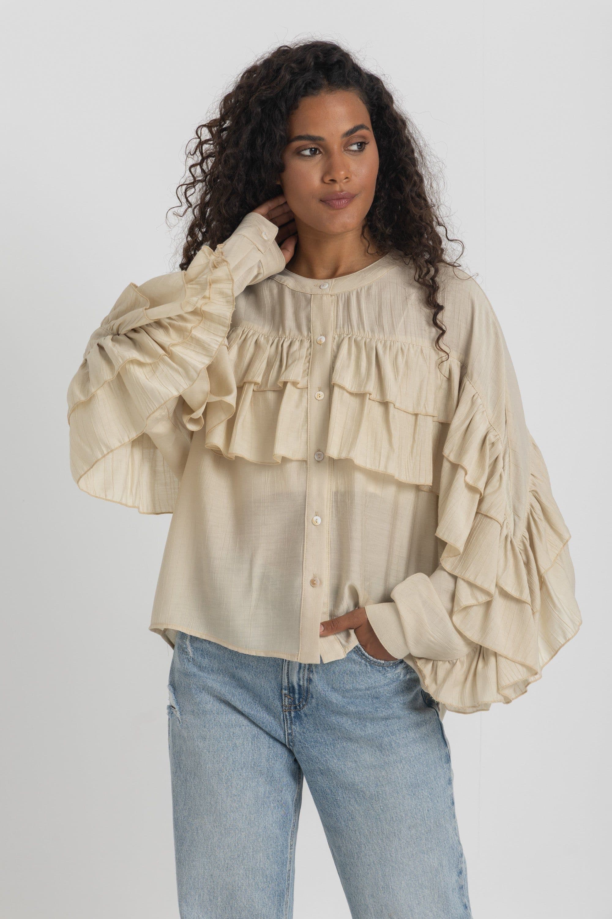 Relaxed Textured Blouse